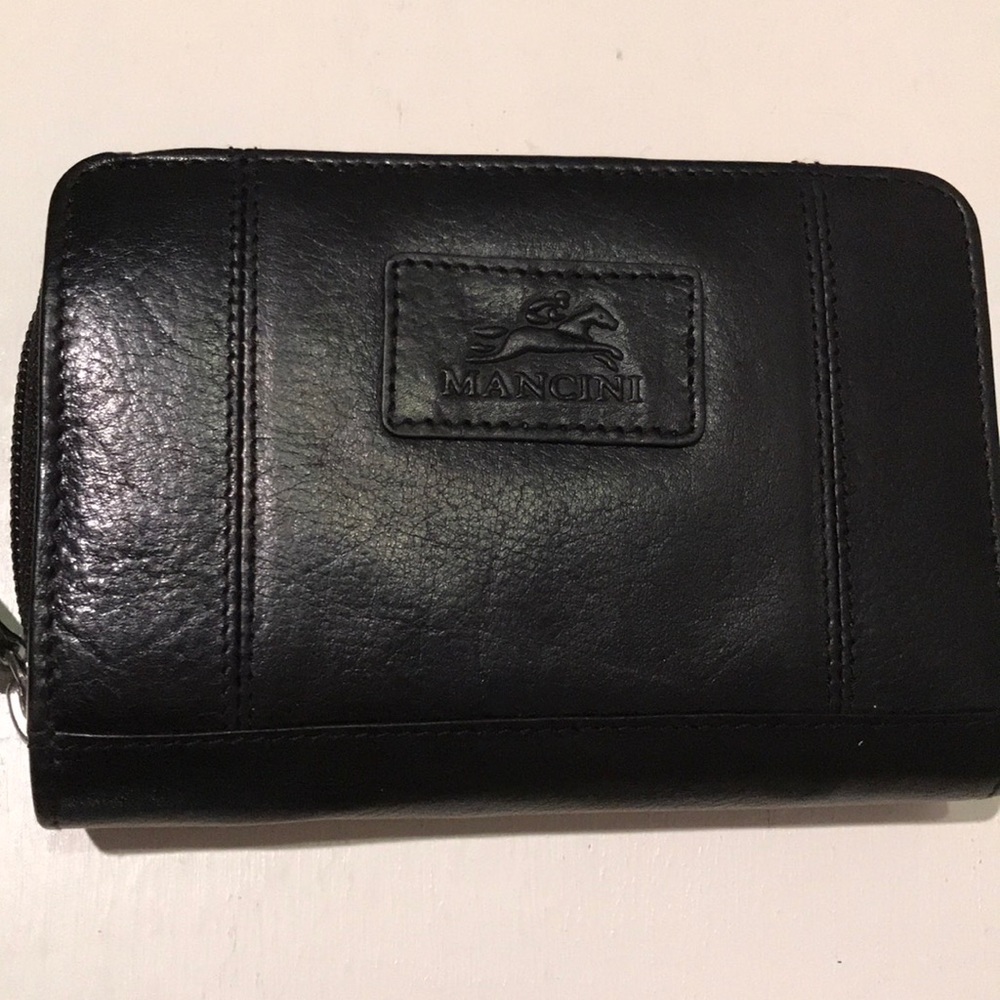 Mancini Black Leather Wallet